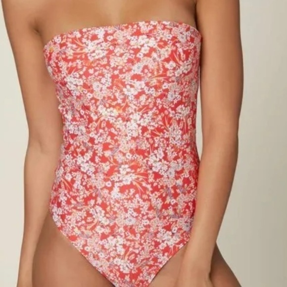 O'Neill Red Venice Piper Ditsy One-Piece Swimsuit - Picture 6 of 10